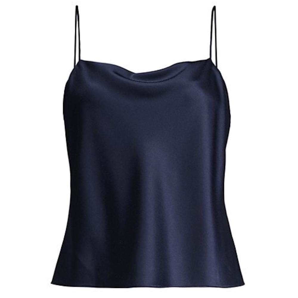 ALICE + OLIVIA Navy Harmon Drapey Slip Tank!
